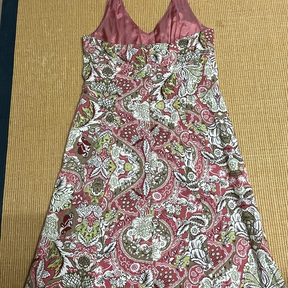 Ann Taylor Halter Dress Size 14 / 18” pit to pit and length 33” cotton, lined - Picture 3 of 13